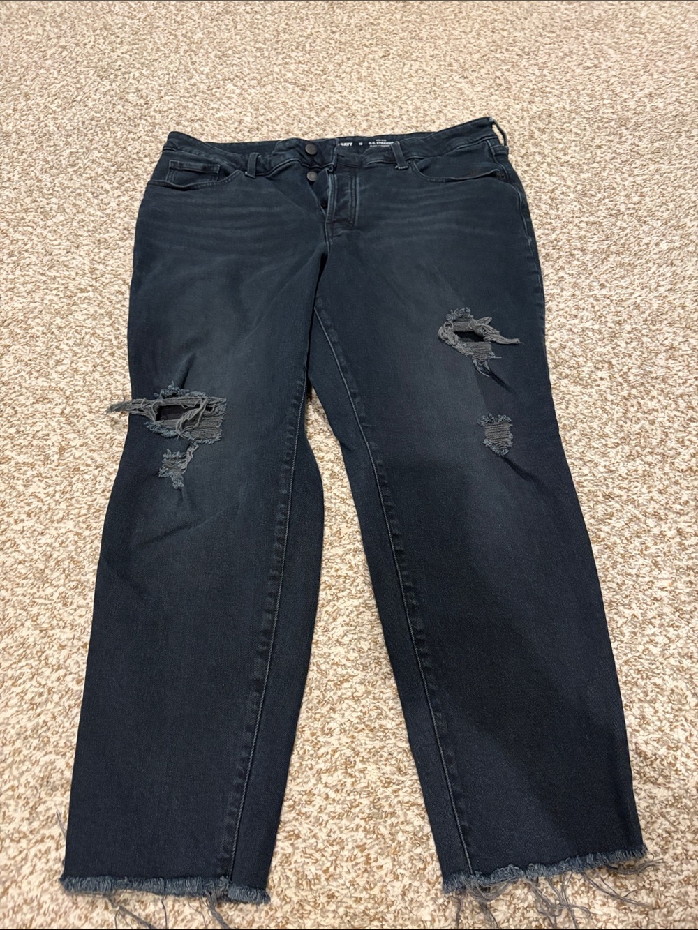Old Navy OG Straight Distressed Jeans 16